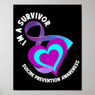 Póster Soy un superviviente de apoyo a la prevención y co
