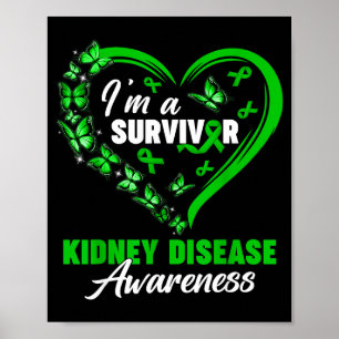 Póster Soy un superviviente de la enfermedad renal Concie