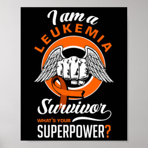 Póster Soy un superviviente de leucemia Leucemia Sensibil