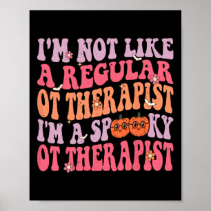 Póster Soy un temible terapeuta ocupacional retro-hallowe