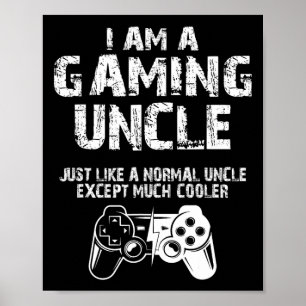 Póster Soy un tío del juego gracioso videojugador lindo v