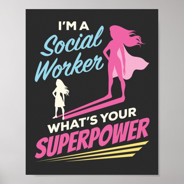 Póster Soy un trabajador social ¿Cuál es tu superpoder? (Frente)