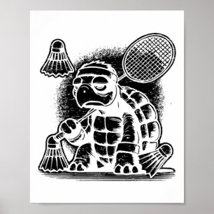 Póster Soy Un Transbordador De Racket Player De Badminton