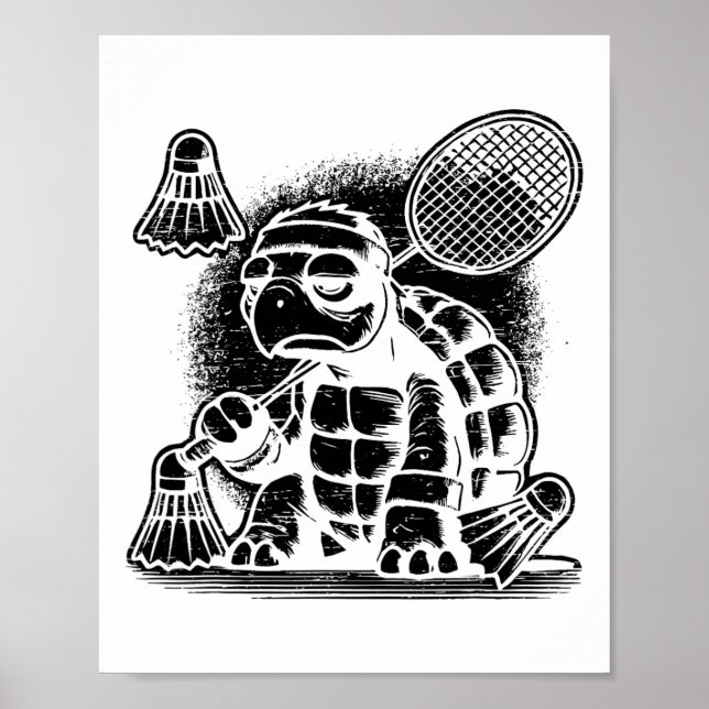 Póster Soy Un Transbordador De Racket Player De Badminton (Frente)