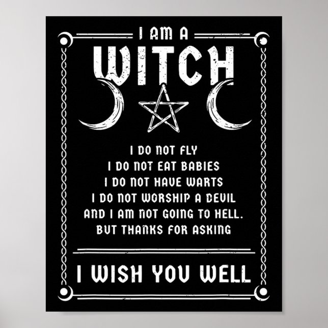 Póster Soy Un Vagabundo Disfraz Pagan De Wicca Halloween (Frente)