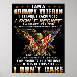 Póster Soy Un Veterano Gruñón