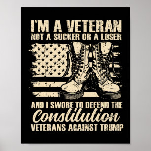 Póster Soy un veterano, no un tonto ni un perdedor, veter