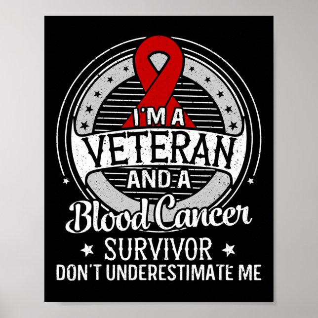 Póster Soy un veterano y una conciencia sobre el cáncer d (Frente)