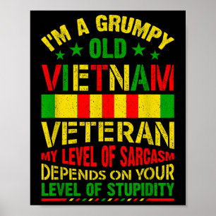 Póster Soy Un Viejo Y Gruñón Camisas Veteranas De Vietnam