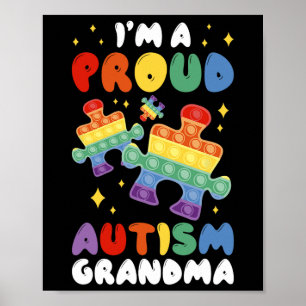 Póster Soy una abuela orgullosa del autismo