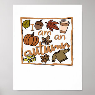 Póster Soy una camiseta clásica de otoño