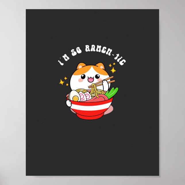Póster Soy una camiseta ramen-tic (Frente)