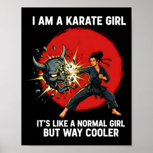 Póster Soy una chica de karate cita para chicas 1