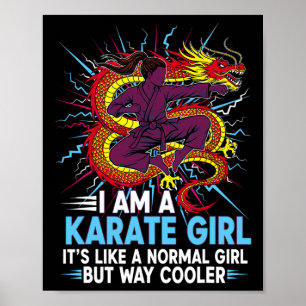 Póster Soy una chica de karate cita para chicas 3 