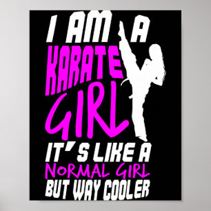 Póster Soy una chica de karate cita para chicas Comfort C