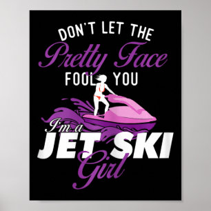 Póster Soy una chica de moto de agua - Amante de Jet Ski