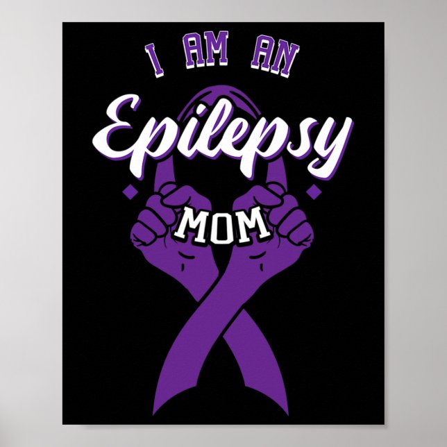Póster Soy una epilepsia de mamá Epileptic Warrior Da de  (Frente)