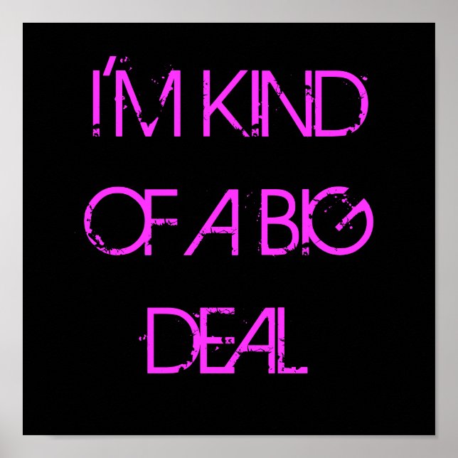 Póster Soy una especie de gran cosa (Frente)