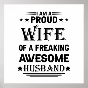 Póster Soy una esposa orgullosa de un marido increíble