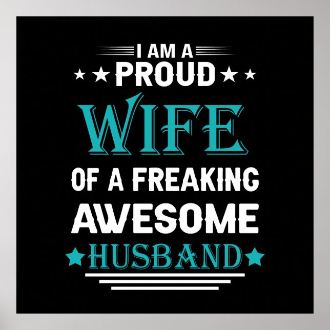 Póster Soy una esposa orgullosa de un marido increíblemen (Frente)