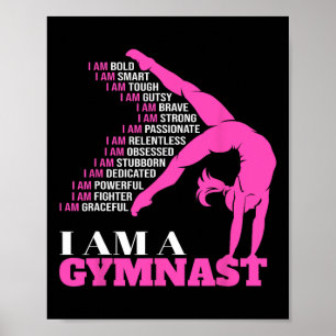 Póster Soy Una Gimnasta Divertida Mujer De Regalo De Gimn
