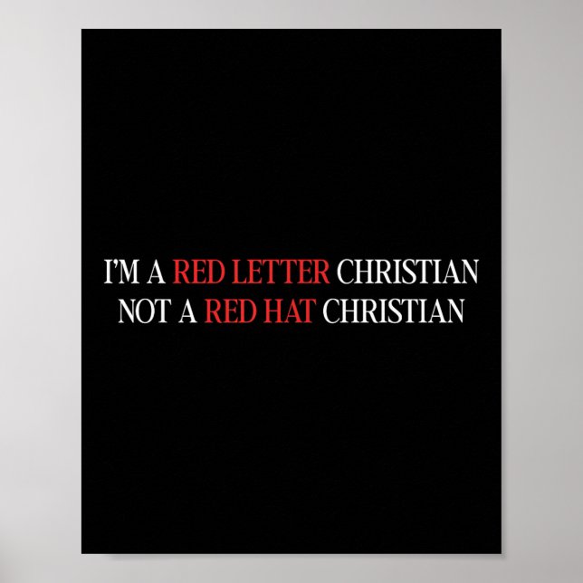 Póster Soy Una Letra Roja Cristiana No Una Cristiana Gorr (Frente)