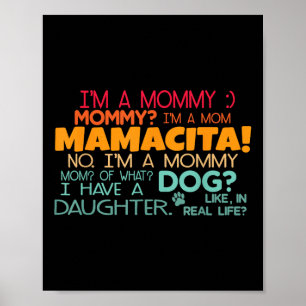 Póster Soy una mamá, mamá_ Soy una mamá diseño mamacita