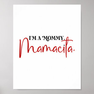 Póster Soy Una Mami Mamacita Graciosa Inspirando Citas De