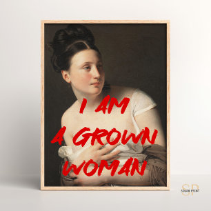 Póster Soy una mujer adulta Renacimiento pintando la pare