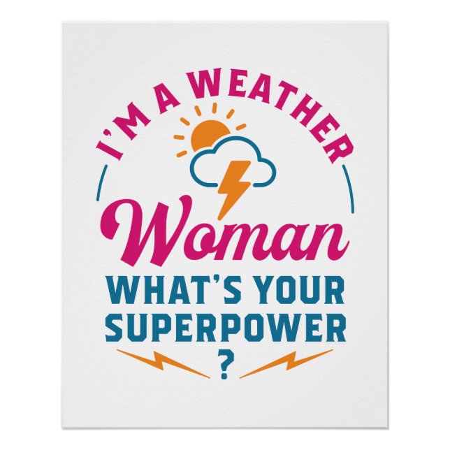 Póster Soy una mujer climática, ¿cuál es tu superpoder? (Anverso)