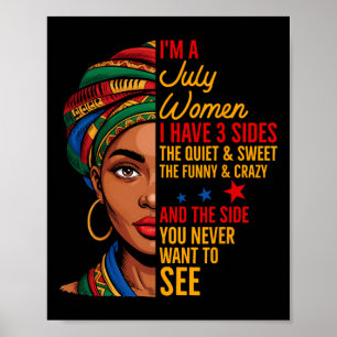 Póster Soy una mujer de julio tengo tres lados Orgullo Ju