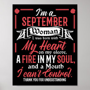 Póster Soy Una Mujer De Septiembre Libra Virgo Cumpleaños