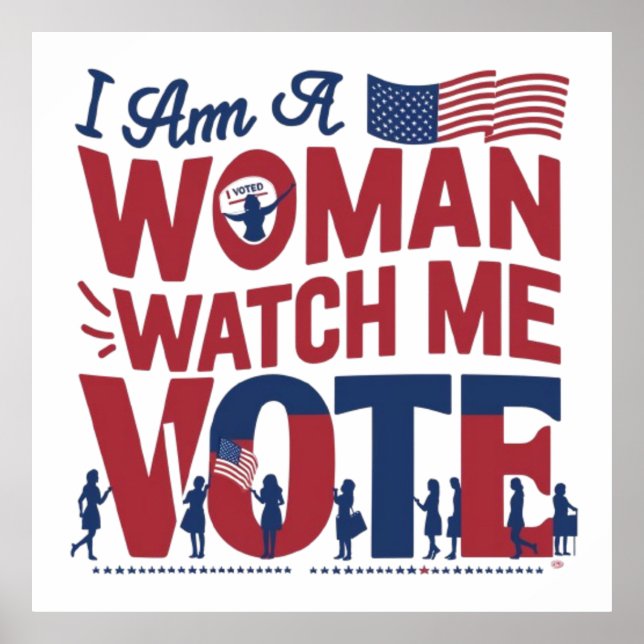 Póster soy una mujer que me ve votar (Frente)