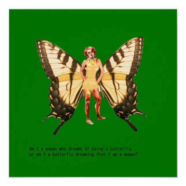 Póster ¿Soy una mujer que sueña con ser una mariposa? (Anverso)