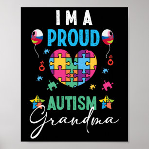 Póster Soy una orgullosa abuela autista mujeres niñas Con