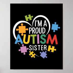 Póster Soy una orgullosa hermana del autismo Conciencia d