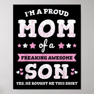 Póster Soy Una Orgullosa Madre De Un Impresionante E Incr