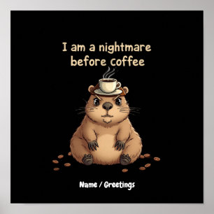 Póster Soy una Pesadilla Antes del Café, Lema de Amantes