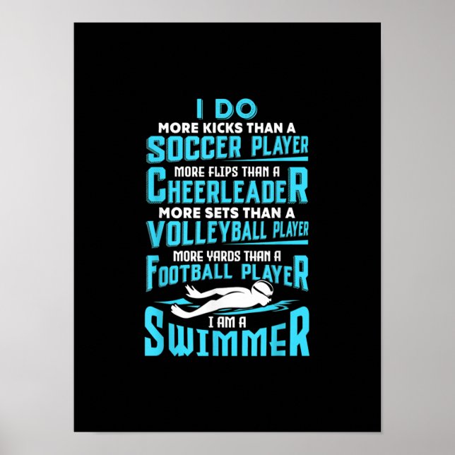 Póster Soy Una Piscina Divertida Para Nadar Un Regalo De  (Frente)