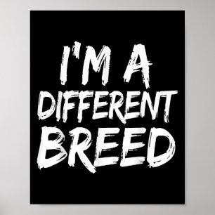 Póster Soy Una Raza Diferente _ Obra Motivacional Épica