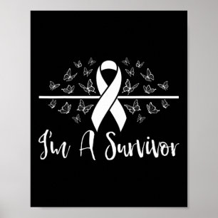 Póster Soy una sobreviviente de la conciencia sobre el cá
