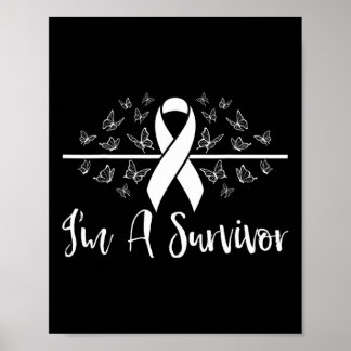 Póster Soy una sobreviviente de la conciencia sobre el cá