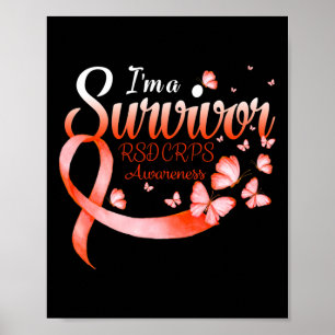 Póster Soy una sobreviviente Rsd Crps Sensibilización Mar