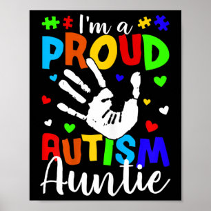 Póster Soy una tía de autismo orgullosa, una chica gui de