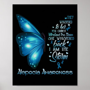 Póster Soy una tormenta Alopecia Sensibilización Mariposa