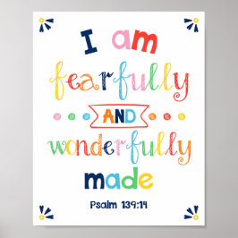 Póster Soy valiente y maravillosamente hecha cristiana pa