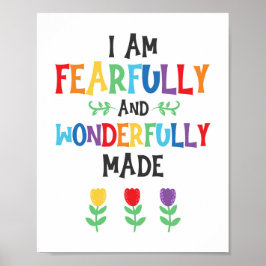 Póster Soy valiente y maravillosamente hecha cristiana pa
