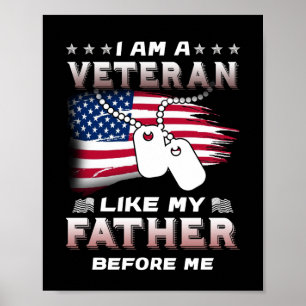 Póster Soy Veterano Como Mi Padre Antes Que Yo Veterano