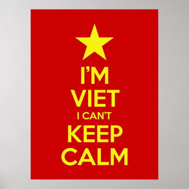 Póster Soy vietnamita y no puedo mantener la calma (Frente)