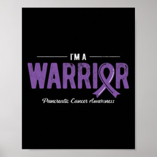 Póster Soy Warrior Purple Pancreatic Cancer Awareness